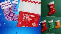 6874+ ?hristmas Sock PSD Mockup Exclusive Layered PSD Mockup