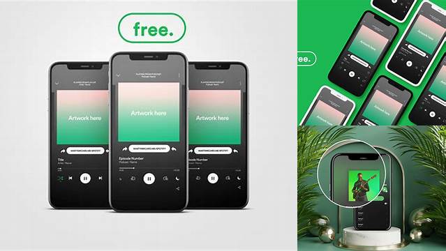 6875+ Spotify Mockup Free Smart Layer PSD