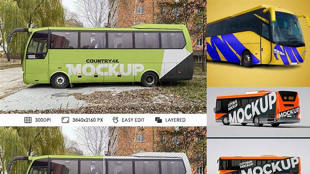 6877+ Bus Mockup Free Best for Showcase