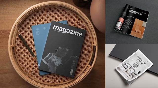 688+ Two Magazines PSD Mockup Half Side View Free PSD for Creatives