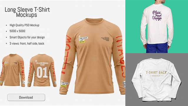 6882+ Long Sleeve Shirt Mockup Free Download Versatile Mockup for Designers