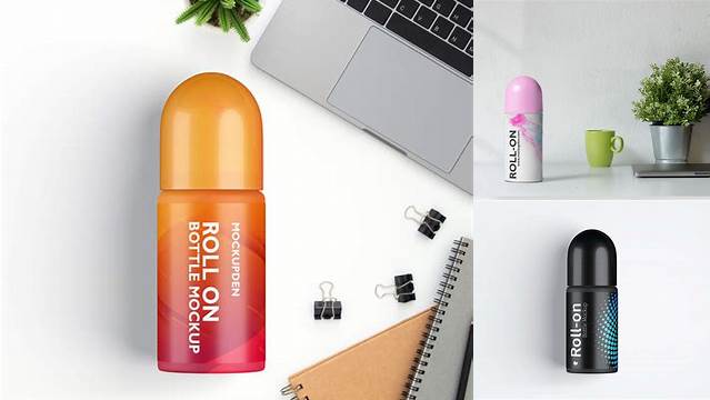 6883+ Roll On Bottle Mockup Free PSD