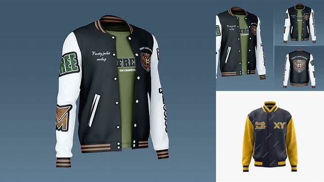 6884+ Varsity Jacket Mock Up Exclusive Free Photoshop Asset