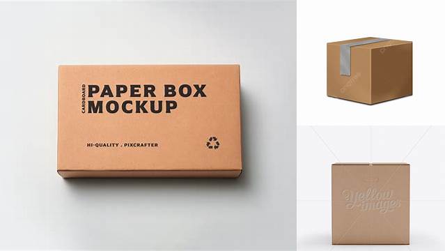 689+ Corrugated Box Mockups Smart PNG Image