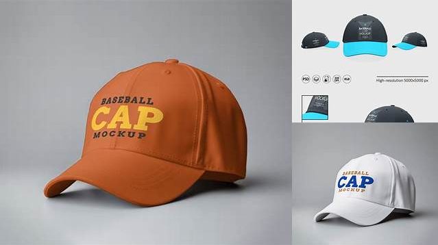 6893+ Baseball Cap PSD Mockup Side View Creative Free Photoshop Template