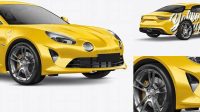 6898+ Alpine A110 PSD Mockup Half Side View Premium Quality PSD Freebie