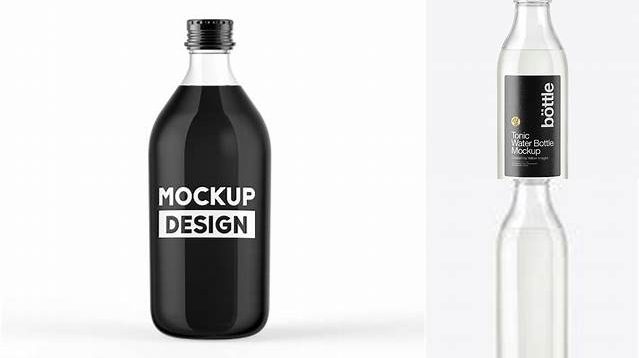 6900+ Clear Glass Bottle With Tonic PSD Mockup High-Resolution Editable PSD