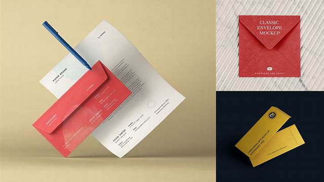 6902+ Matte Paper Envelope PSD Mockup Creative High-Resolution PSD Freebie