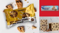 6913+ Round Cookie Wrapper PSD Mockup Versatile and Modern PSD Mockup