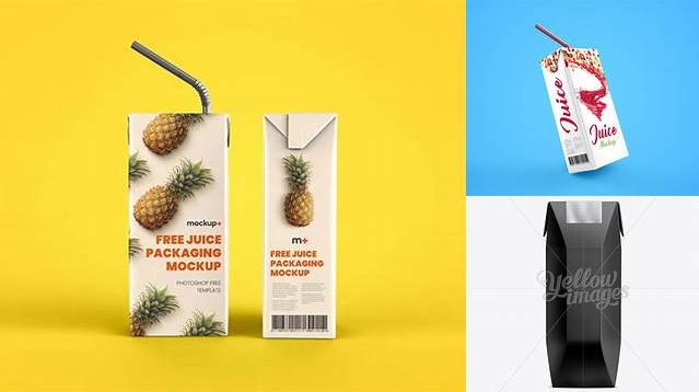 6917+ 250ml Juice Carton Box Mock-up Free Editable Photoshop Template