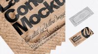 692+ Kraft Paper Condom Packaging PSD Mockup Half Side View High-Resolution Graphic