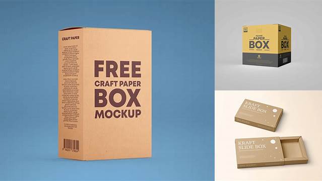 6921+ Paper Box PSD Mockup Front View PSD Mockup PSD Free Download