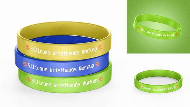 6925+ Thick Silicone Wristbands PSD Mockup Editable Photoshop File