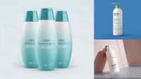 6927+ 500ml Shampoo Bottle with Lotion Pump PSD Mockup Free Editable Photoshop Template