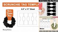 6928+ Scrunchie Tag Template Free Advanced Photoshop Template