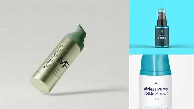 693+ Airless Pump Bottle PSD Mockup 3/4 View High-Resolution PSD Download