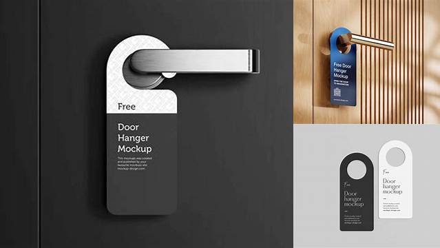 693+ Door Hanger Mockup Include TIFF