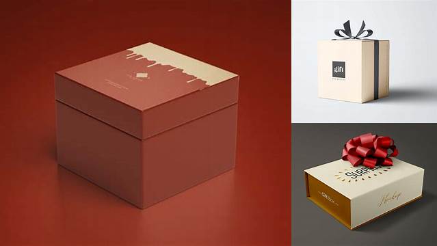 6931+ Matte Gift Box PSD Mockup Front View Download Free Premium Design PSD