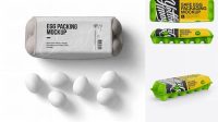 6933+ 12 Eggs Carton PSD Mockup Front 3/4 View Exclusive Free PSD Mockups