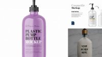 6933+ Plastic Soap Bottle PSD Mockup Front View Custom Mockup Graphic Design