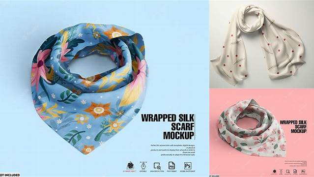 6944+ Free Silk Scarf Mockup Exclusive Free Photoshop Asset