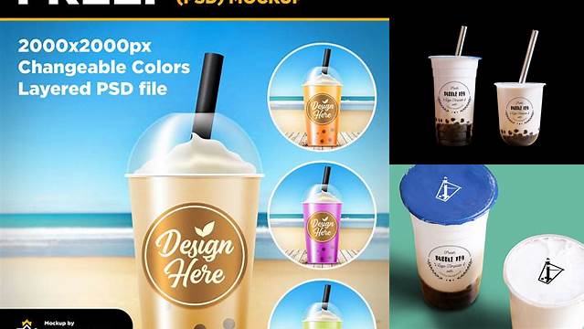 6950+ Milktea Mockup Download Free