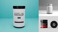 6950+ Plastic Jar PSD Mockup Front View Download Free Premium Design PSD