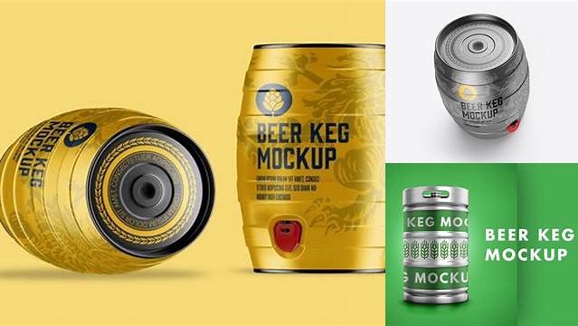 6954+ Mini Beer Keg PSD Mockup Downloadable PSD Design Template