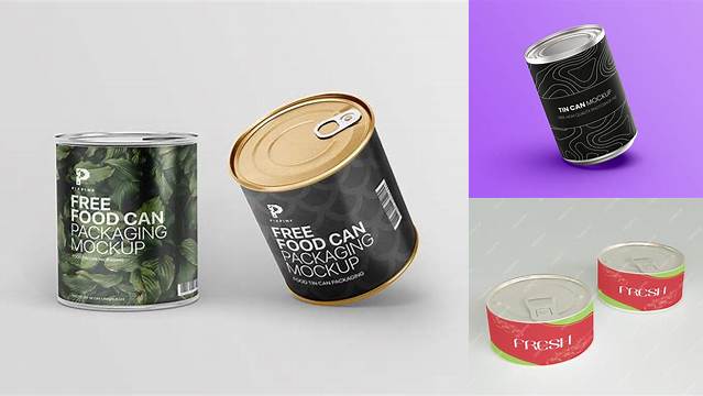 6955+ Tin Food Can PSD Mockup Photoshop PSD Free for Designers