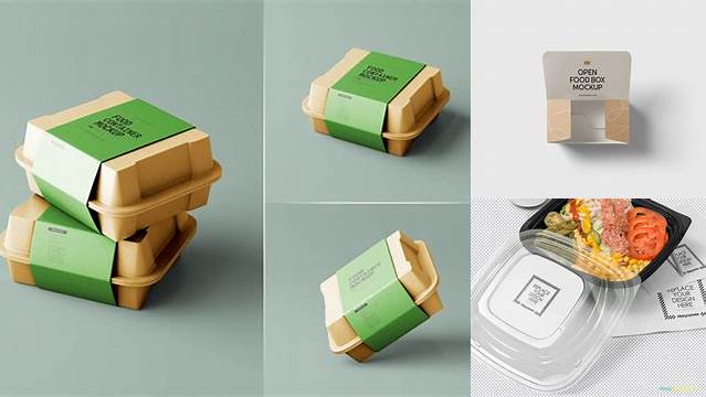 6958+ Food Box Mockup Include TIFF