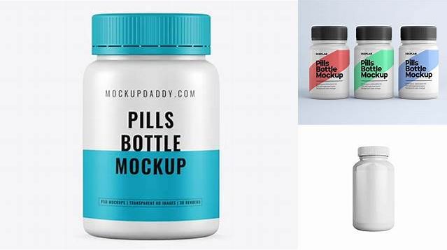 6959+ Glossy Pills Bottle PSD Mockup High-End Layered Mockup Free