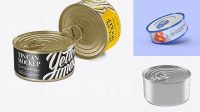 6960+ Two 150g Fish Cans PSD Mockup Fully Layered PSD Freebie