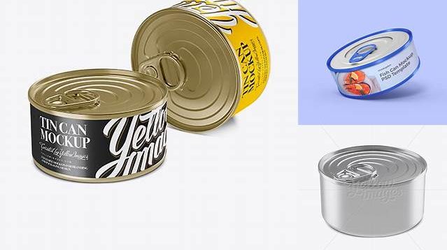 6960+ Two 150g Fish Cans PSD Mockup Fully Layered PSD Freebie