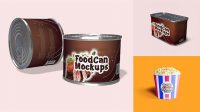 6962+ Food Can with Corn PSD Mockup Easy-to-Use PSD Template