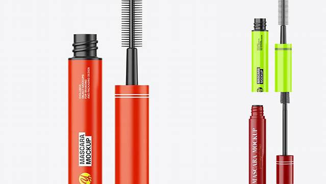 6962+ Opened Matte Mascara Tube PSD Mockup Fully Editable PSD Template