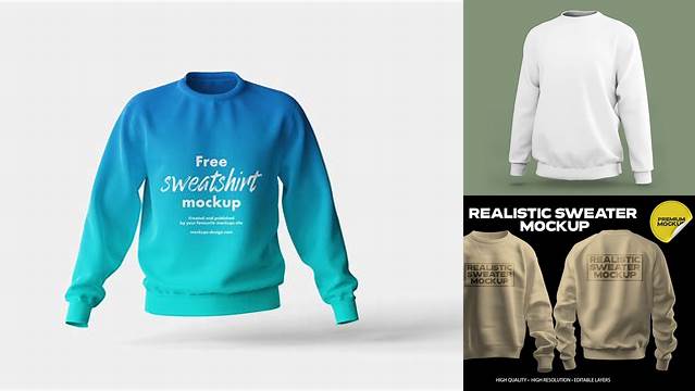 6964+ Sweatshirt PSD Mockup Front View Download Now High-Quality PSD Template