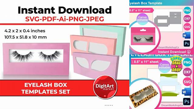 6967+ Lash Box Template Creative PSD Resources