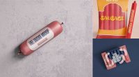 6967+ Sausage Packaging Mockup Editable Photoshop File