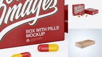 697+ Two Matte Boxes with Pills PSD Mockup Half Side View Creative Free Photoshop Template