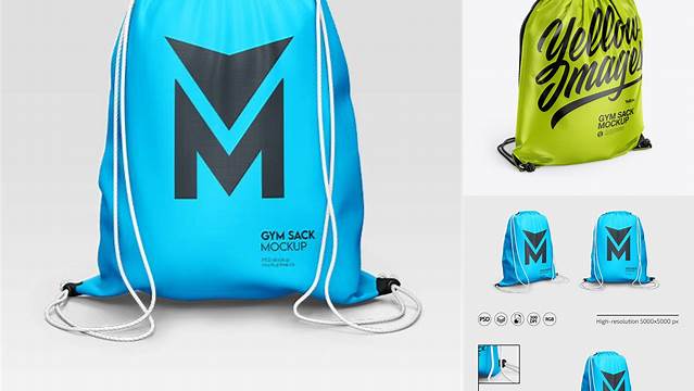 6971+ Glossy Gym Sack PSD Mockup Photoshop Resource Free