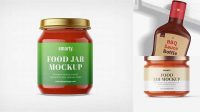 6972+ Glossy Sauce Jar PSD Mockup Creative Design PSD Free Download