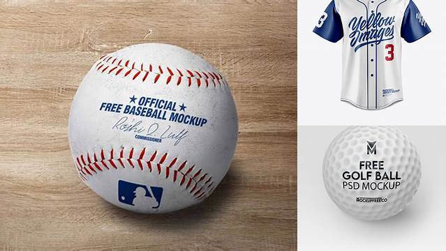 6973+ Baseball Ball PSD Mockup Front View Mockup PSD Free Download