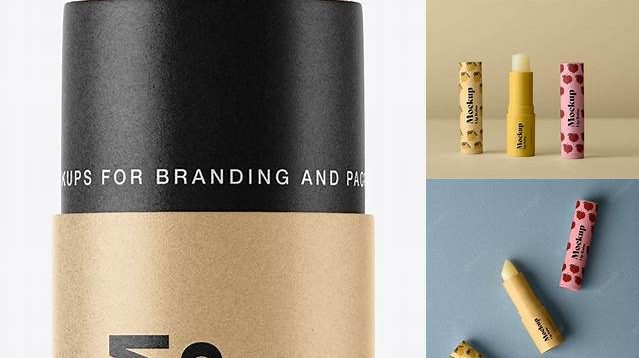 6977+ Kraft Paper Lip Balm PSD Mockup PSD Download