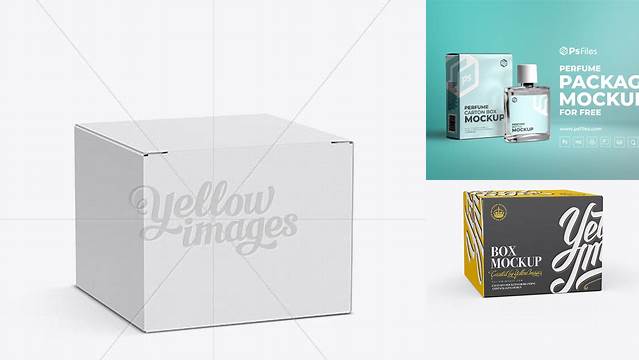 6978+ 50ml Box PSD Mockup Half-Side View Professional Design PSD