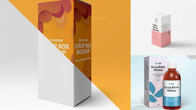 6982+ Syrup Box Mockup PSD Download