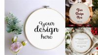 6984+ Embroidery Hoop Mockup Download Premium Free PSD