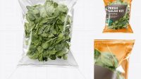 6984+ Plastic Bag With Baby Spinach PSD Mockup Exclusive Free Creative Resource