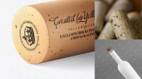 6984+ Wine Cork Mockup Include TIFF