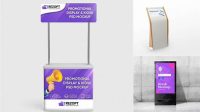 6993+ Kiosk Mockup Psd Professional Design PSD