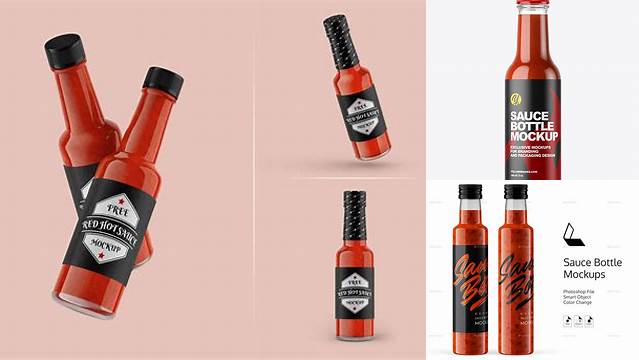 6996+ Hot Sauce Mockup Free Versatile Photoshop File